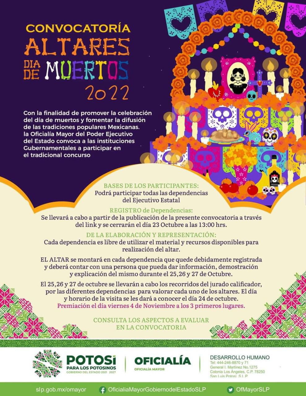 Promueve gobierno del cambio tradicional Día de Muertos a través de