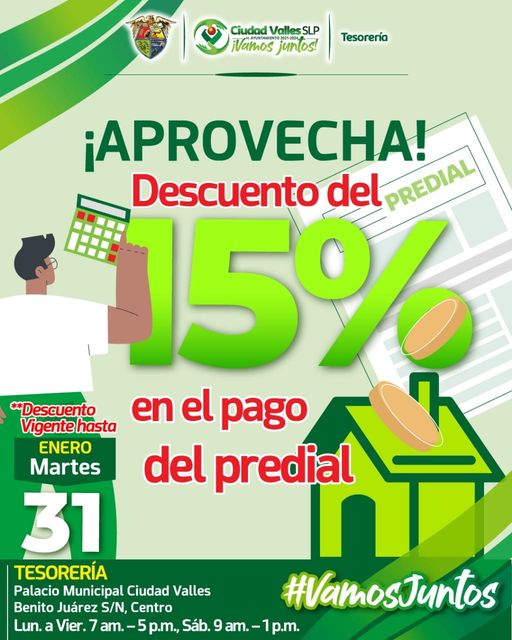 Invita Ayuntamiento A Aprovechar Descuento Del 15 En Pago De Predial