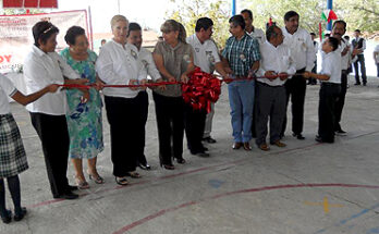 INAUGURAN EL TECHADO DE LA CANCHA DE USOS MULTIPLES EN EL COBACH 34