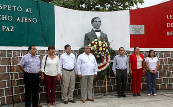 Realiza Ayuntamiento de Tamuin Acto Cívico conmemorativo del Natalicio de Don Benito Juárez