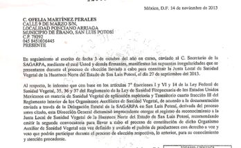 SAGARPA Y SENASICA ANULAN ELECCION DE JUNTA DE SANIDAD VEGETAL EN LA HUASTECA NORTE